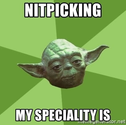 Yoda's head with the words, 